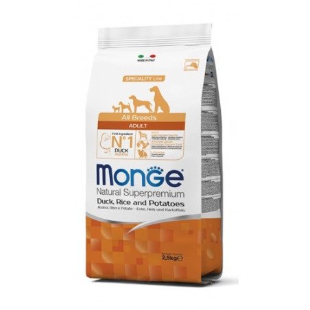 MONGE cane all breeds anatra riso e patate 12 kg - 