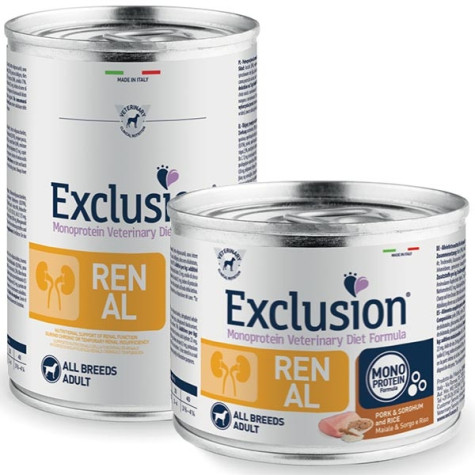 EXCLUSION DIET Renal Adult Maiale, Sorgo e Riso 12 x 200 gr. - 