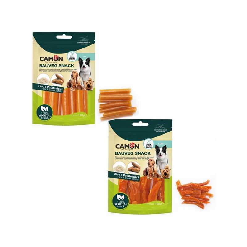 CAMON Bauveg Snack Vegetali Senza Cereali avec Patata Dolce 100 g.