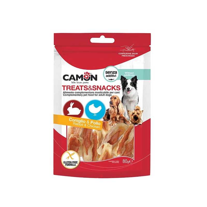 CAMON Orecchie di Lapin et Poulet 80 g. CAMON Orecchie di Lapin et Poulet 80 g.