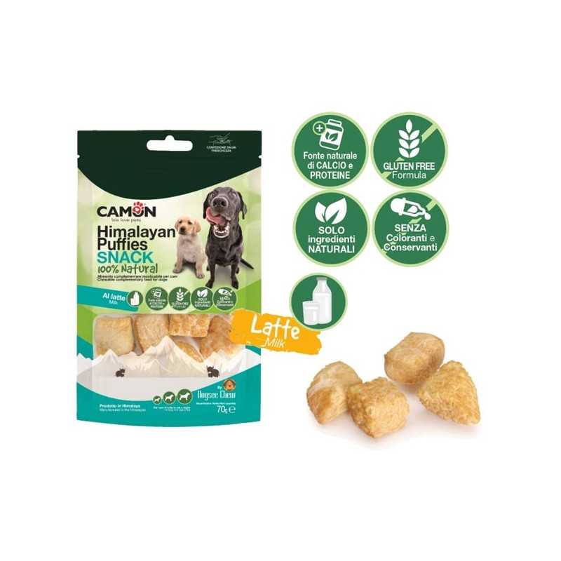 CAMON Puffies al Latte Himalayan Snack 70 g. CAMON Puffies al Latte Himalayan Snack 70 g.