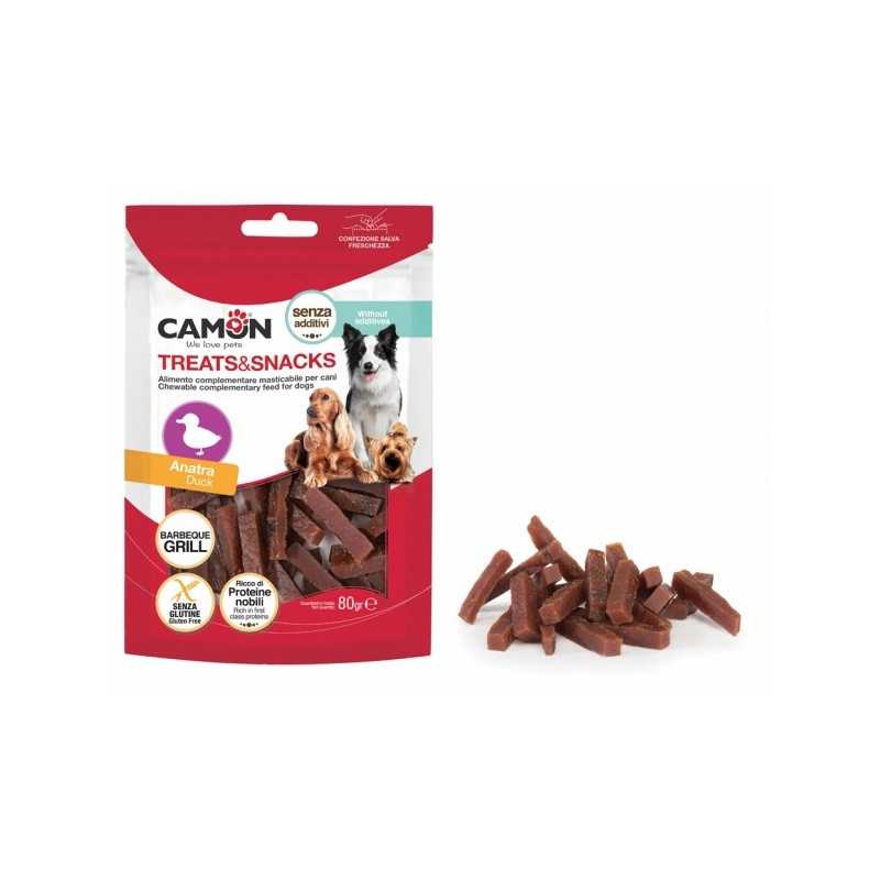 CAMON Snack Bouchées all'Canard Barbeque Grill 80 g. CAMON Snack Bouchées all'Canard Barbeque Grill 80 g.