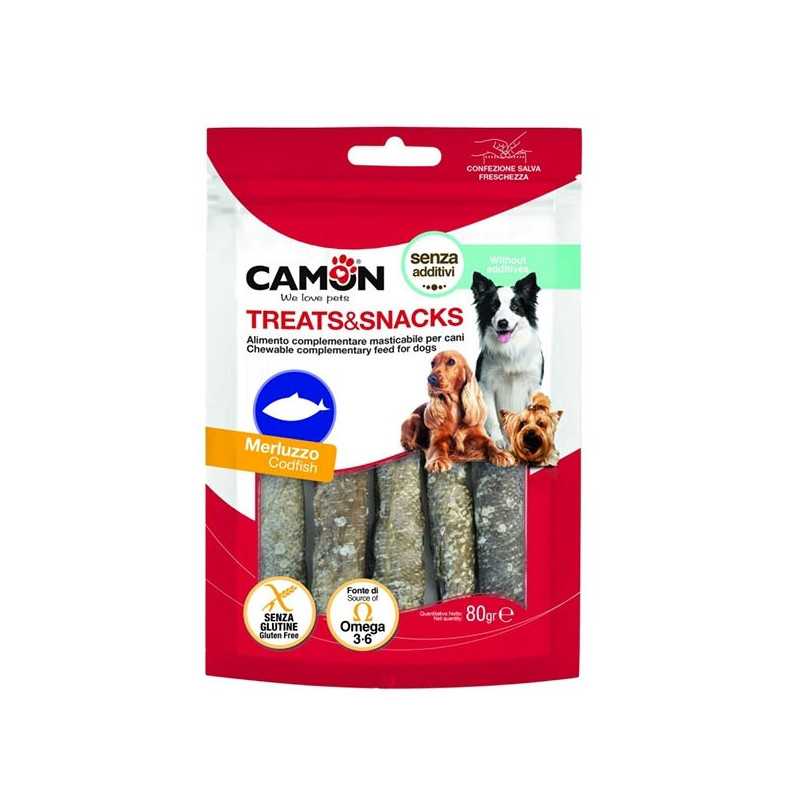 CAMON Snack Roll di Poisson di Cabillaud 80 g. CAMON Snack Roll di Poisson di Cabillaud 80 g.