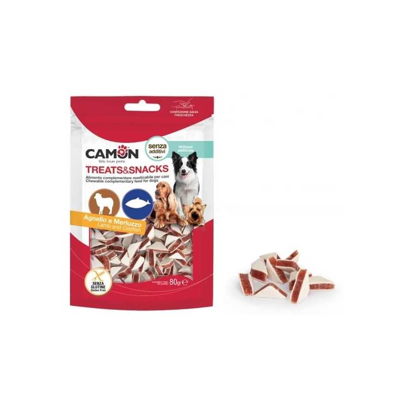 CAMON Triangolini Agneau et Cabillaud 80 g. CAMON Triangolini Agneau et Cabillaud 80 g.