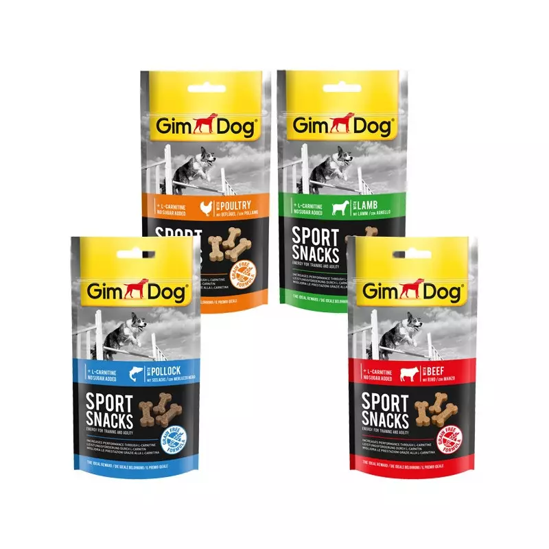GIMBORN ITALIA GimDog Sport Snacks Ossicini con Manzo e L-Carnitina Grain Free 60 gr.