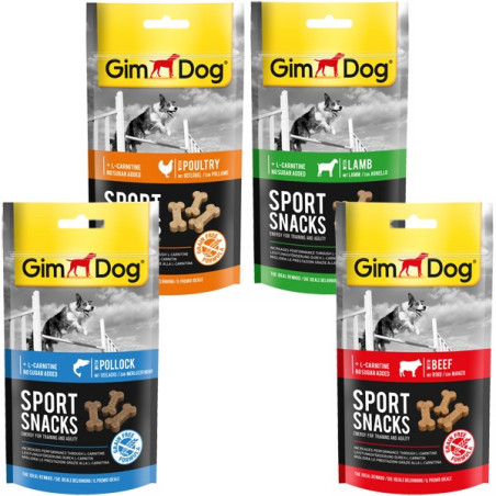 GIMBORN ITALIA GimDog Sport Snacks Ossicini con Pollame e L-Carnitina Grain Free 60 gr. - 