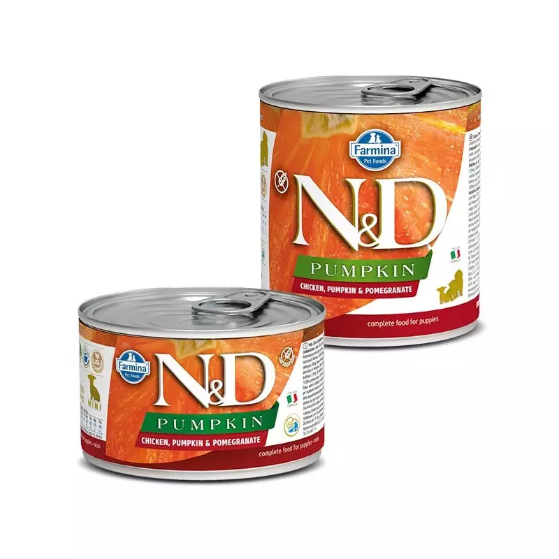 FARMINA N&D PUMPKIN Puppy con Pollo, Zucca e Melograno 285 gr.
