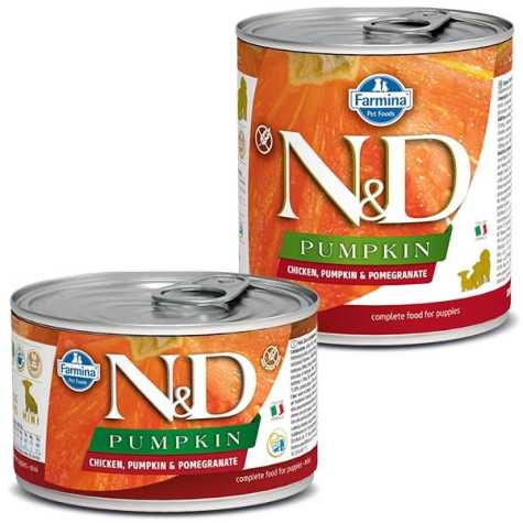 FARMINA N et D PUMPKIN Puppy avec Poulet, Citrouille et Grenade 285 g.