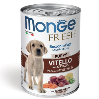Monge Cane Fresh Puppy Vitello Ortaggi lattina 400 gr. - 