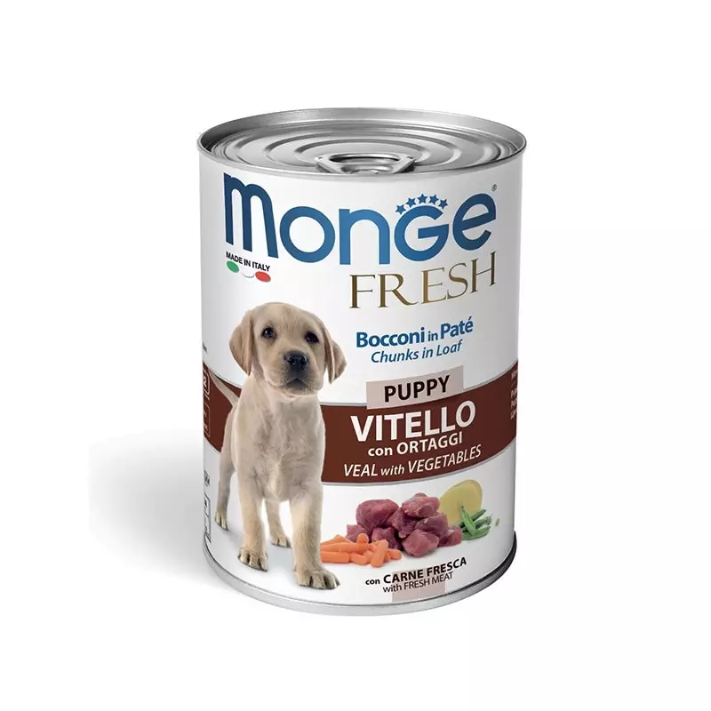 Monge Cane Fresh Puppy Vitello Ortaggi lattina 400 gr.