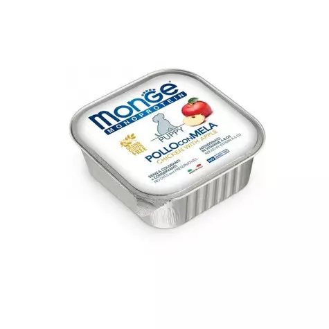MONGE Natural Superpremium Monoproteico Huhn und Apfel - Junior 150 gr.