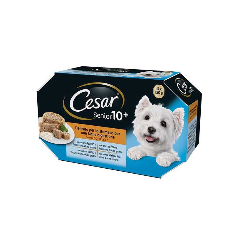 CESAR Delizie del Giorno Senior 10+ Multipack Selezione in Gelatina 400 g. CESAR Delizie del Giorno Senior 10+ Multipack Selezione in Gelatina 400 g.
