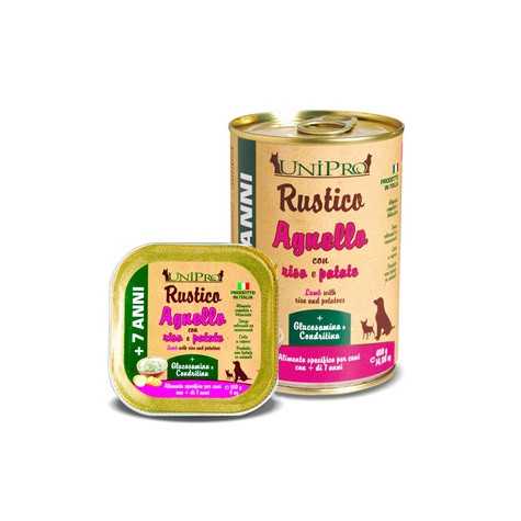 UNIPRO Rustico Agnello con Riso e Patate per Cani 7+ 400 gr. - 