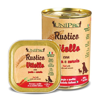 UNIPRO Rustikales Kalbfleisch mit Nudeln und Karotten 100 gr.