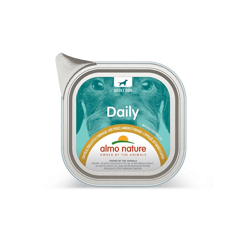 ALMO NATURE Daily Menu with with Chicken, Ham and Cheese 100 gr.