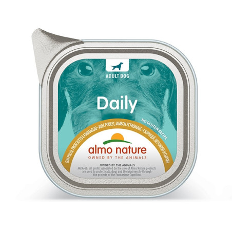 ALMO NATURE Daily Menu con con Pollo, Prosciutto e Formaggio 300 gr. - 