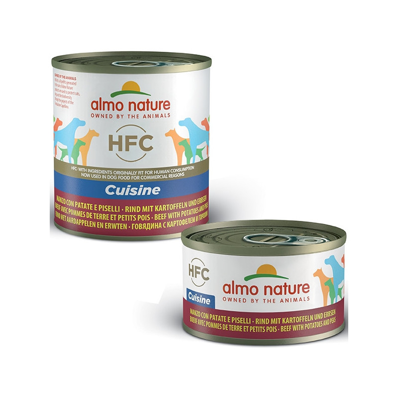 ALMO NATURE HFC Cuisine Rindfleisch mit Kartoffeln und Erbsen 95 gr.
