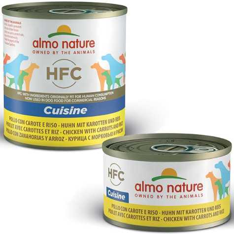 ALMO NATURE HFC Cuisine Poulet avec Carottes et Riz 95 g.