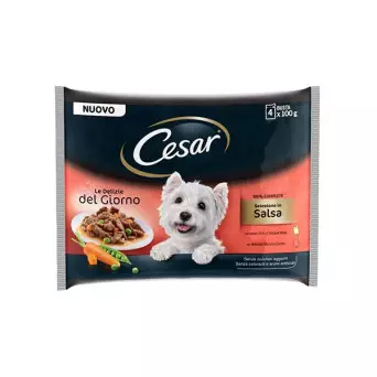 CESAR Delights of the Day Multipack Selection in Sauce 4 sachets of 100 gr.
