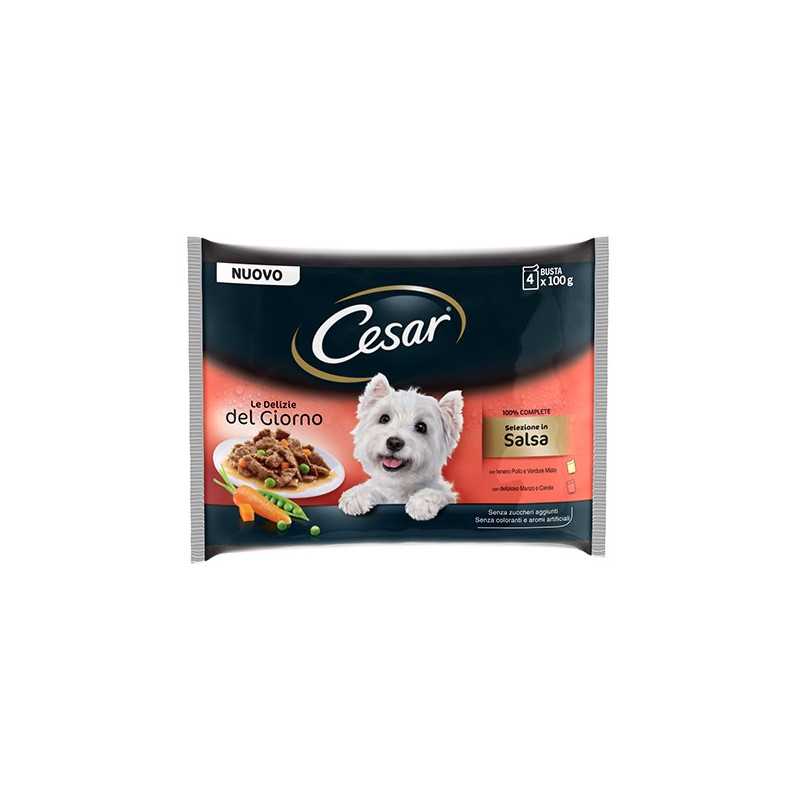 CESAR Delizie del Giorno Multipack Selezione in Salsa 4 sachets 100 g. CESAR Delizie del Giorno Multipack Selezione in Salsa 4 sachets 100 g.