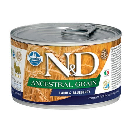 FARMINA N&D ANCESTRAL GRAIN Mini con Agnello e Mirtilli 140 gr. - 