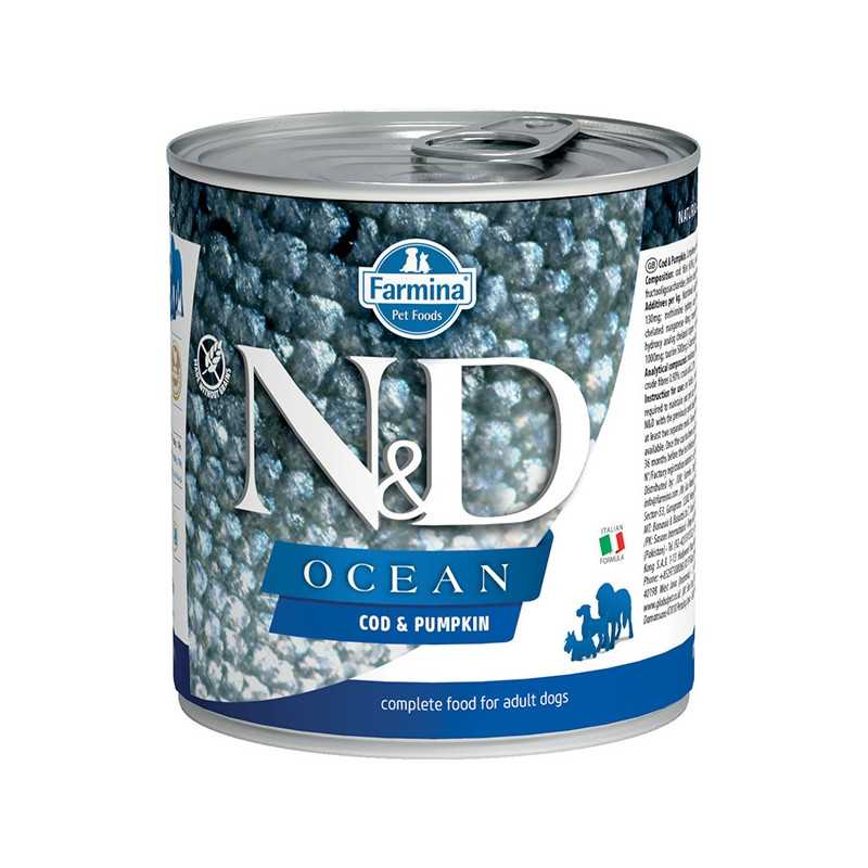 FARMINA N et D OCEAN avec Cabillaud et Citrouille 6 x 285 g. FARMINA N et D OCEAN avec Cabillaud et Citrouille 6 x 285 g.