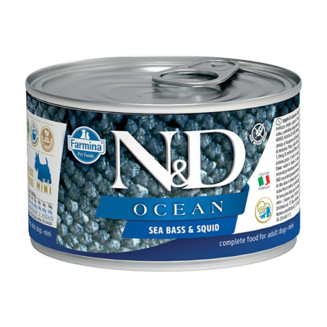 FARMINA N&D OCEAN Mini con Spigola e Calamari 140 gr. - 