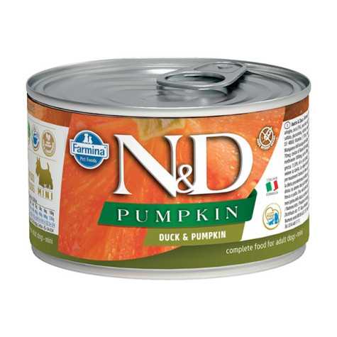 FARMINA N et D PUMPKIN Mini avec Canard et Citrouille 140 g.
