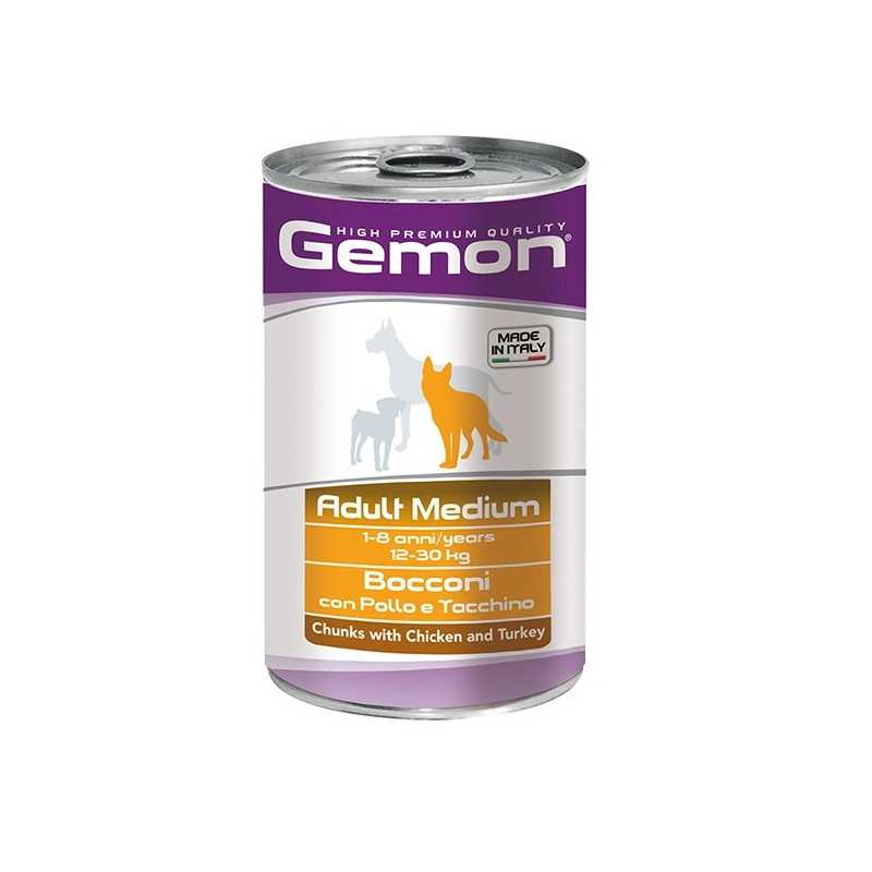 GEMON Adult Medium Bouchées avec Poulet et Dinde 1,25 kg. GEMON Adult Medium Bouchées avec Poulet et Dinde 1,25 kg.