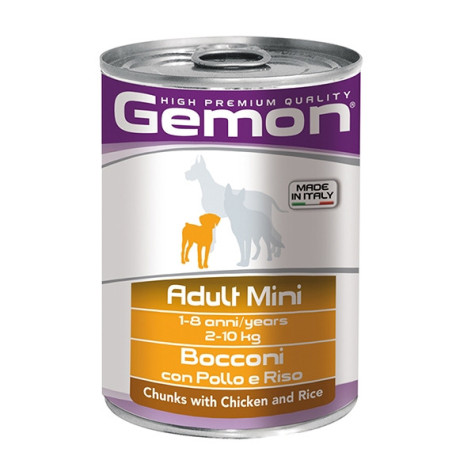 GEMON Adult Mini Bocconi con Pollo e Riso 415 gr. - 