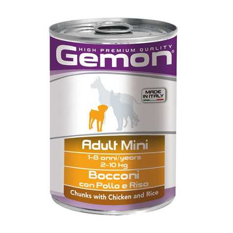 GEMON Adult Mini Bocconi con Pollo e Riso 415 gr. - 