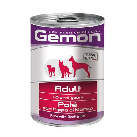 GEMON Chien Adult Paté avec Trippa di Bœuf 400 g.