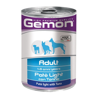GEMON Cane Adult Paté Light con Tonno 400 gr. - 