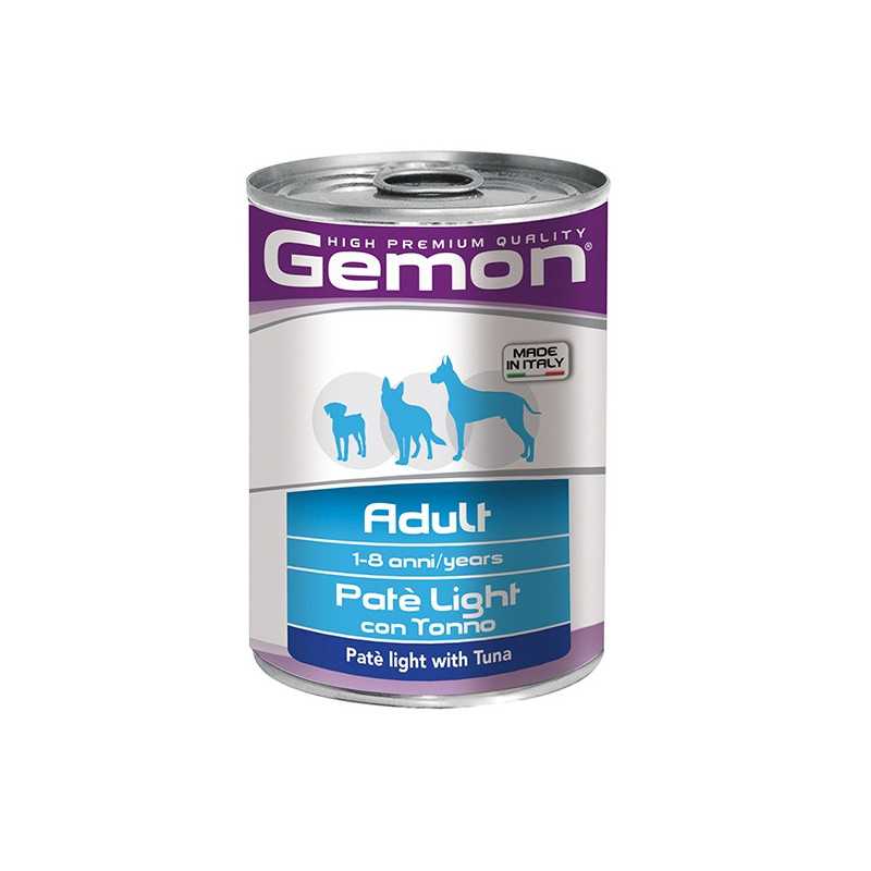 GEMON Chien Adult Paté Light avec Thon 400 g. GEMON Chien Adult Paté Light avec Thon 400 g.
