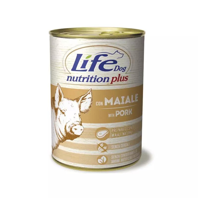 LIFE PET CARE Life Dog Nutrition Plus Maiale 400 gr.