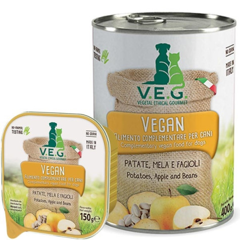 MARPET Vegan Dog con Patate, Mela e Fagioli 150 gr. - 