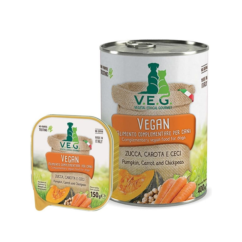 MARPET Veganer Hund mit Kürbis, Karotte und Kichererbsen 150 gr.