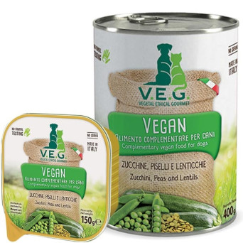 MARPET Vegan Dog con Zucchine, Piselli e Lenticchie 150 gr. - 