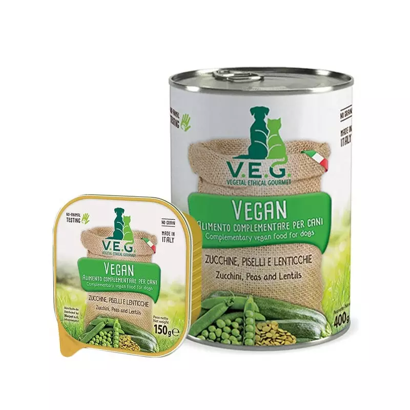 MARPET Vegan Dog con Zucchine, Piselli e Lenticchie 150 gr.