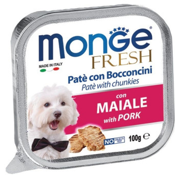 MONGE Fresh Paté e Bocconcini con Maiale 100 gr. - 