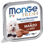 MONGE Fresh Paté et Bouchées avec Bœuf 100 g.