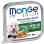 MONGE Fresh Paté et Bouchées avec Poulet et Légumes 100 g.