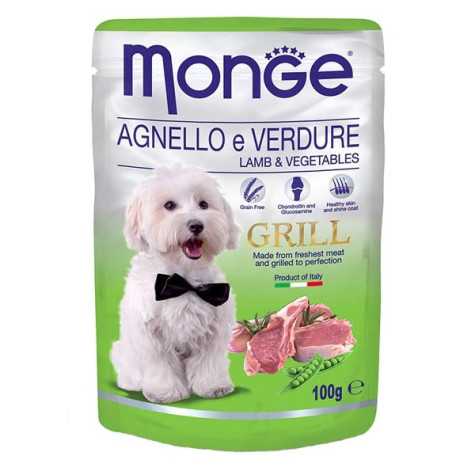 MONGE Grill Bouchées avec Agneau et Légumes 100 g.