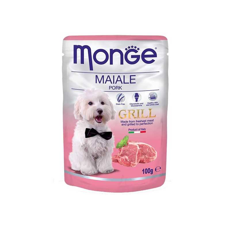 MONGE Grill Bouchées avec Porc 100 g. MONGE Grill Bouchées avec Porc 100 g.