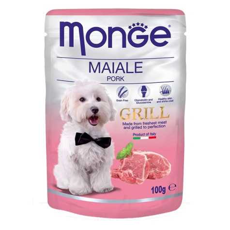 MONGE Grill Bouchées avec Porc 100 g.