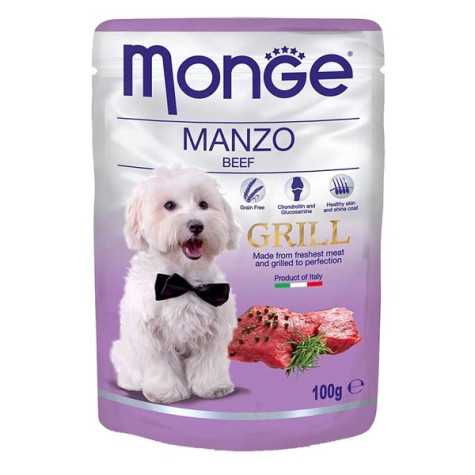 MONGE Grill Bouchées avec Bœuf 100 g.